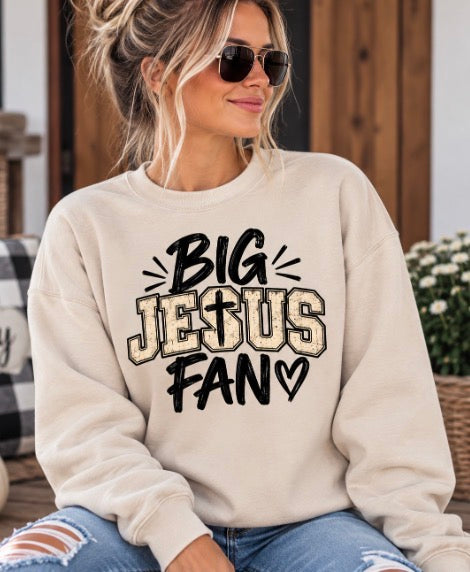 BIG Jesus Fan Beige Sweatshirt