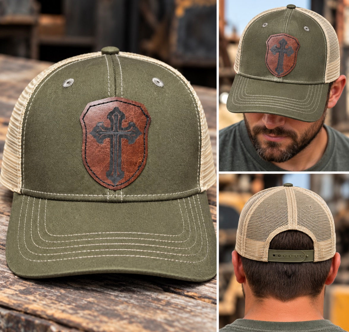 Olive/Khaki Cross Hat OSFM